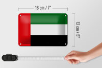 Blechschild Flagge Vereinigten Arabischen Emirate 18x12cm Dekoration
