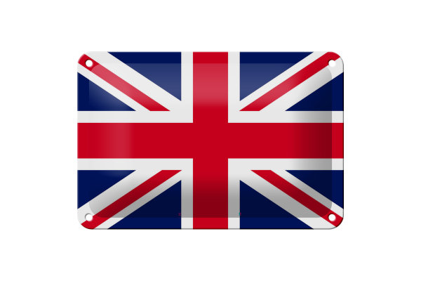 Blechschild Flagge Union Jack 18x12cm Flag United Kingdom Dekoration