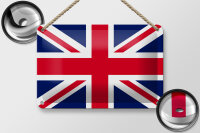 Blechschild Flagge Union Jack 18x12cm Flag United Kingdom Dekoration