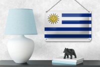 Blechschild Flagge Uruguays 18x12cm Flag of Uruguay Dekoration