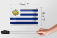 Blechschild Flagge Uruguays 18x12cm Flag of Uruguay Dekoration