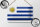 Blechschild Flagge Uruguays 18x12cm Flag of Uruguay Dekoration