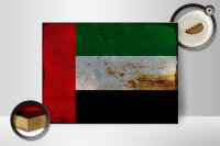 Holzschild Flagge Arabische Emirate 40x30cm Flag Rost