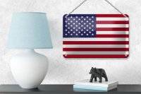 Blechschild Flagge Vereinigte Staaten 18x12cm United States Dekoration