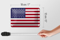 Blechschild Flagge Vereinigte Staaten 18x12cm United States Dekoration
