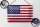 Blechschild Flagge Vereinigte Staaten 18x12cm United States Dekoration