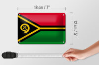 Blechschild Flagge Vanuatus 18x12cm Flag of Vanuatu Dekoration