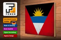 Holzschild Flagge Antigua und Barbuda 40x30cm Flag Vintage