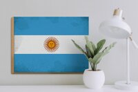 Holzschild Flagge Argentinien 40x30cm Argentina Vintage