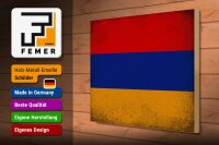 Holzschild Flagge Armenien 40x30cm Flag Armenia Vintage
