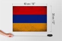 Holzschild Flagge Armenien 40x30cm Flag Armenia Vintage