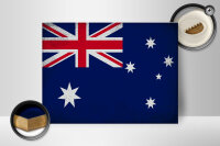 Holzschild Flagge Australien 40x30cm Australia Vintage