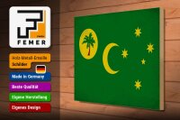 Holzschild Flagge Kokosinseln 40x30cm Cocos Island Vintage