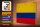 Holzschild Flagge Kolumbien 40x30cm Flag Colombia Vintage