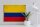 Holzschild Flagge Kolumbien 40x30cm Flag Colombia Vintage