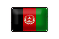Blechschild Flagge Afghanistans 18x12cm Retro Afghanistan