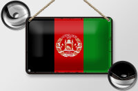 Blechschild Flagge Afghanistans 18x12cm Retro Afghanistan