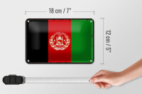 Blechschild Flagge Afghanistans 18x12cm Retro Afghanistan