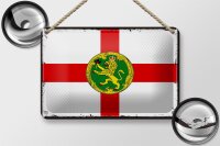 Blechschild Flagge Alderneys 18x12cm Retro Flag Alderney