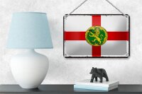 Blechschild Flagge Alderneys 18x12cm Retro Flag Alderney