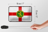 Blechschild Flagge Alderneys 18x12cm Retro Flag Alderney