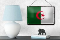 Blechschild Flagge Algerien 18x12cm Retro Flag Algeria