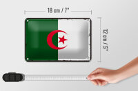 Blechschild Flagge Algerien 18x12cm Retro Flag Algeria