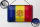 Blechschild Flagge Andorra 18x12cm Retro Flag of Andora