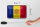 Blechschild Flagge Andorra 18x12cm Retro Flag of Andora