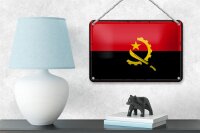 Blechschild Flagge Angolas 18x12cm Retro Flag of Angola