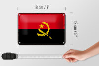 Blechschild Flagge Angolas 18x12cm Retro Flag of Angola