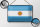 Blechschild Flagge Argentinien 18x12cm Retro Flag Argentina