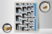 Holzschild Reise 30x40cm Berlin Deutschland Hochhaus