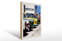 Holzschild Reise 30x40cm Berlin Deutschland Oldtimer