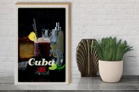 Holzschild Reise 30x40cm Cuba Libre Cocktail Holz