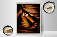 Holzschild Reise 30x40cm Cuba Karibik Kubanische Zigarette