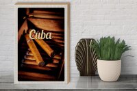 Holzschild Reise 30x40cm Cuba Karibik Kubanische Zigarette