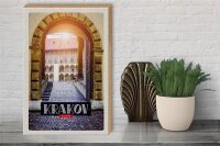 Holzschild Reise 30x40cm Krakau Polen Eingang Gebäude Stadt