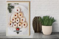 Holzschild Reise 30x40cm Schweiz Weihnachtsgebäck Marmelade