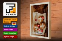 Holzschild Reise 30x40cm Schweiz Gerichte Laugenknoten