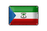Blechschild Flagge Äquatorialguinea 18x12cm Retro Flag