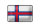 Blechschild Flagge Färöer 18x12cm Retro Flag Faroe Islands