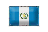 Blechschild Flagge Guatemalas 18x12cm Retro Flag Guatemala Dekoration