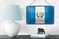Blechschild Flagge Guatemalas 18x12cm Retro Flag Guatemala Dekoration