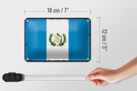 Blechschild Flagge Guatemalas 18x12cm Retro Flag Guatemala Dekoration