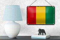 Blechschild Flagge Guineas 18x12cm Retro Flag of Guinea Dekoration