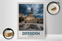 Holzschild Reise 30x40cm Dresden Deutschland Architektur Stadt