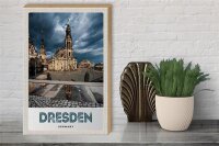Holzschild Reise 30x40cm Dresden Deutschland Architektur Stadt