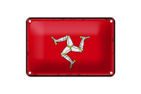 Blechschild Flagge Isle of Man 18x12cm Retro Isle of Man...
