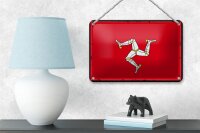 Blechschild Flagge Isle of Man 18x12cm Retro Isle of Man Dekoration